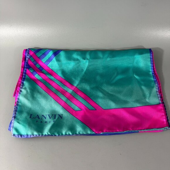 Authentic NWOT Lanvin Paris 100% Silk Scarf